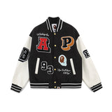 Saint Michael Baseball Jacket Leisure All-Match Letters Embroidered Baseball Uniform