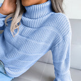 The Rock Turtleneck Autumn and Winter Turtleneck Long Sleeve Hollowed Leisure Bottoming Knitted Sweater