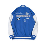 College Jacket Retro Hip Hop Baseball Uniform Embroidered Stand Collar Jacket Student Jacket Men and Women