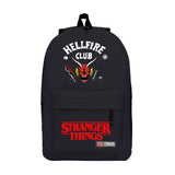 Stranger Things Hellfire Club Backpack Plaid Canvas Backpack Student Backpack