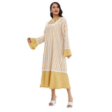 Muslim Women Stylish Kashibo Abaya Muslim Ladies Long Gown Islamic Clothing Jilbab Jalabiya Casual Loose Plus Size Embroidery Solid Color Dress