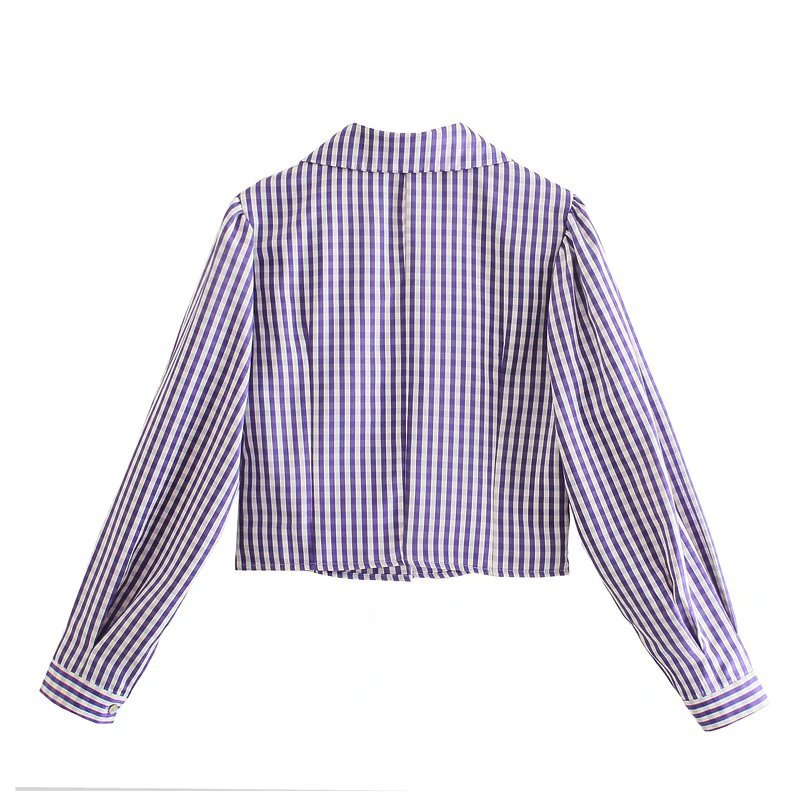 Women Fall Fall Fall Fall Zigezi Shirt Lapel Single Breasted Top