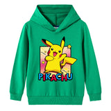 Children Pokemon Pikachu Hoodie Spring and Autumn Cotton Hooded Sweater