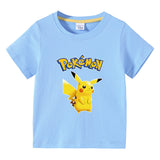 Children Pokemon Pikachu T Shirt Children Summer Clothing Short Sleeve T-shirt