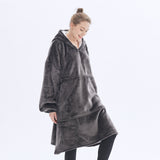 Hoodies Blankets Hooded Double Layer Brushed Hoody Lazy