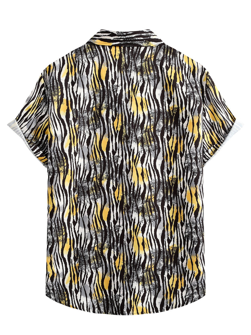 Men Hawaii Shirts Men's Casual Shirt Summer Short Sleeve Shirt