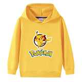 Children Pokemon Pikachu Hoodie Spring and Autumn Boys and Girls Cotton Hooded Sweater