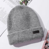 Mens Winter Hats Men's Hat Autumn and Winter Casual Knitted Hat Warm Pullover Cap