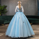 Women'S Evening Dress Ball Gown Princess Quinceanera Wedding Dresses Solo Performance Costume Vocal Music Art Test Long Puffy Evening Dress
