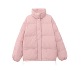 Women Winter Coats Puffer Jacket Down Coat Down Jacket Female Pocket Loose Zip Stand Collar Autumn and Winter Bread Coat