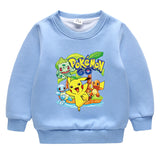 Children Pokemon Pikachu Hoodie Brushed Hoody Double Layer Thickened