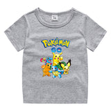 Children Pokemon Pikachu T Shirt Cotton T-shirt Casual Sports