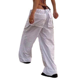 Julia Fox Low Rise Trousers Loose Casual Pants Solid Color Trousers