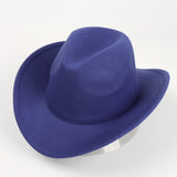 Cowboy Hats Vintage Denim Hat Autumn and Winter Woolen Fedora Hat Felt Cap Men's Women's Dress Hat