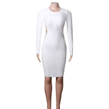 Winter Formal Dresses Midriff Outfit Chain Bandage Dress