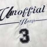 Beige Varsity Jacket Letter Embroidered Baseball Uniform Men's Autumn I Street Trend Loose Stand-up Collar Jacket