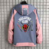 Stranger Things Hellfire Club Hoodie Men's and Women's Long Sleeve Hooded Jacket Casual Jacket