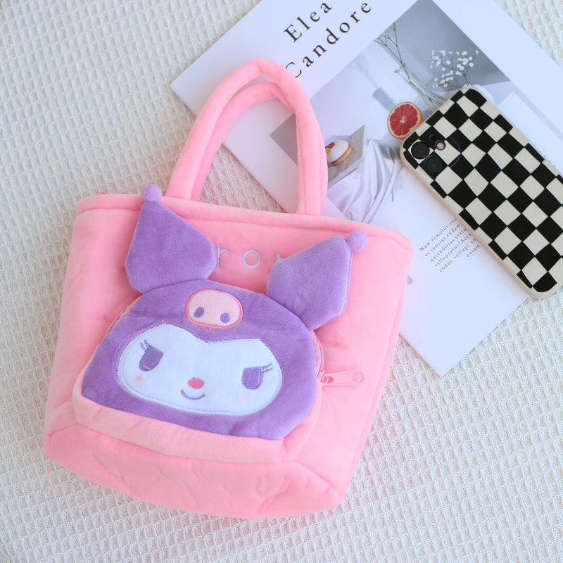 My Melody Bag Cartoon Kuromi Embroidered Kid's Handbag Cute Little Devil