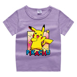 Children Pokemon Pikachu T Shirt Cotton T-shirt Casual Sports Cute