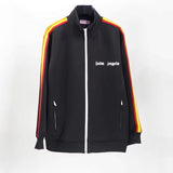 Palm Angels Sweatshirts Colorful Stripes Men and Women Baggy Coat Retro Sports and Leisure