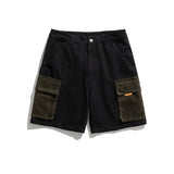Men Shorts Summer Men's Stitching Retro Loose Shorts