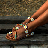 Women Open Toe Sandals Flats Flat Casual Beach Women's Shoes