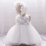 Summer Rompers Sequins Puffy Gauze Princess Dress with Hat