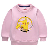 Children Pokemon Pikachu Hoodie Brushed Hoody Cotton
