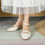 Nude Strappy Block Heels