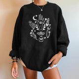 Preppy Aesthetic Sweatshirt Drop-Shoulder Sweater for Women Velvet Padded Loose Women