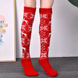 Winter Thick Knit Thigh High Socks Long Stockings Boot Knitted Pantyhose Long Bunching Socks