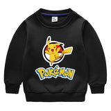 Children Pokemon Pikachu Hoodie Fleece Lined Padded Warm Keeping Winter Clothes Sweatershirt