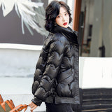 Women Winter Coats Puffer Jacket Down Coat Glossy Short Down Jacket Women's Winter Coat
