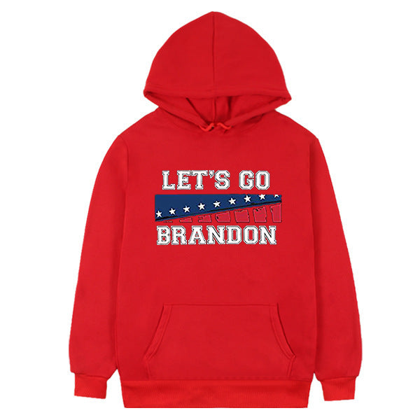 Let'S Go Brandon Hoodie Winter English Letter Printing Fashion Hooded Sweatshirt
