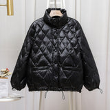 Women Winter Coats Puffer Jacket Down Coat Lightweight Down Jacket Women's Short Diamond Lattice Coat