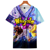 Baggy Baseball Jersey Printed Baseball Uniform Short-Sleeved Shirt Summer Men And Women