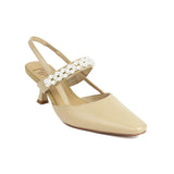 Nude Block Heel Peep Toe Sandals