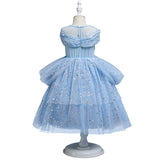 Halloween Frozen Dress Toddler Frozen Mesh Sleeveless Dress Cinderella Princess Dress