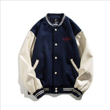 College Jacket Autumn Retro Fashion Letters Printed Casual Baseball Uniform for Men and Women