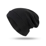 Toboggan Hat Cap Men's and Women's Autumn and Winter Keep Warm Pure Color Knitted Wool