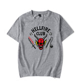 Hellfire Club Shirt Stranger Things Loose round Neck Short Sleeve T-shirt