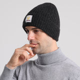 Mens Winter Hats Autumn and Winter Windproof Trendy Pullover Hat