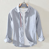 White Work Shirts Men's Casual Square Collar Shirt