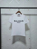 T Shirt Balmain Spring/Summer Letter Short Sleeve Cotton Loose-Fitting Casual T-shirt