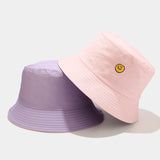 Smiley Face Cap Cute Cartoon Expression Smiley Bucket Hat