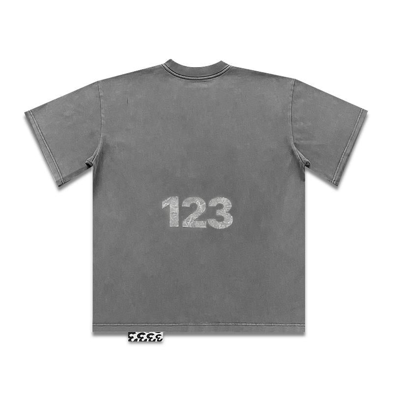 Rrr123 T Shirt Leisure Sports Loose Heavy Weight Washed and Worn