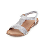 Flat Dress Sandals Summer Flat Hollowed Plus Size Casual Sandals