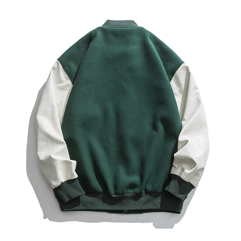 College Jacket Autumn Retro Casual Baseball Uniform Jacket Men's Loose Embroidered Jacket