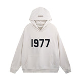 Fear of God Essentials 1977 Hoodie Flocking Hooded Sweater Fog Coat