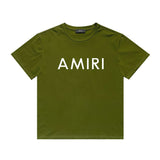 Amiri T Shirt Letter Print Casual Hip Hop round Neck Short Sleeve T-shirt